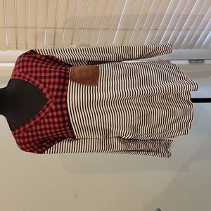 Boutique striped long sleeve shirt